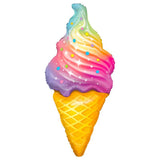 Jumbo Rainbow Swirl Ice Cream Foil Balloon