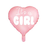 It's a Girl Heart Foil Balloon