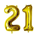 Gold Giant Foil Number Balloons - 21 - The Party Room