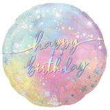 Large Luminous Happy Birthday Foil Balloon