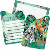 Jungle Party Invitations 8pk