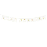 Just Married White Banner