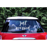 Wedding Car Just Married Sticker - The Party Room