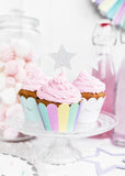Silver Star Cupcake Toppers - The Party Room