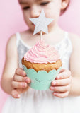 Silver Star Cupcake Toppers - The Party Room