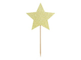 Gold Star Cupcake Toppers - The Party Room