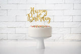 Gold Happy Birthday Cake Topper - The Party Room