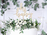 Wooden Oh Baby Cake Topper - The Party Room
