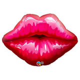 Large Big Red Kissey Lips Foil Balloon