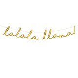 Gold Lalala Llama Banner - The Party Room