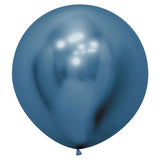 Large 60cm Metallic Blue Balloons - The Party Room