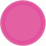 Large Bright Pink Plates (20 Pack) - The Party Room