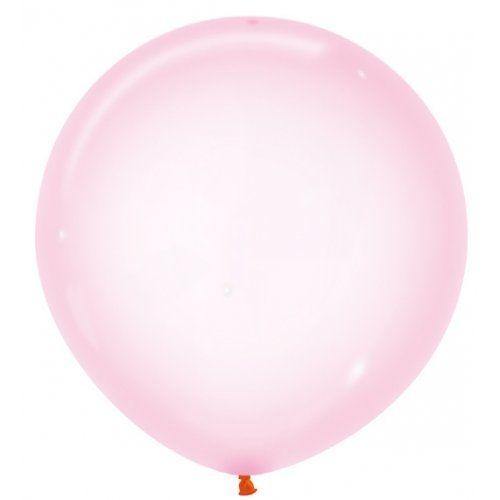 Large 60cm Crystal Pastel Pink Balloons - The Party Room