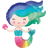 Large Mermaid Foil Balloon - The Party Room