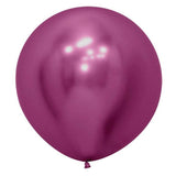 Large 60cm Metallic Fuchsia Balloons