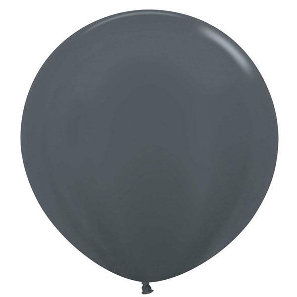 Jumbo 90cm Metallic Graphite Balloons - The Party Room