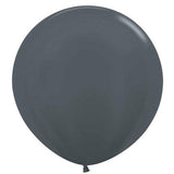 Large 60cm Metallic Graphite Balloons - The Party Room