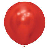 Large 60cm Crystal Metallic Red Balloons - The Party Room
