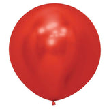 Large 60cm Crystal Metallic Red Balloons - The Party Room