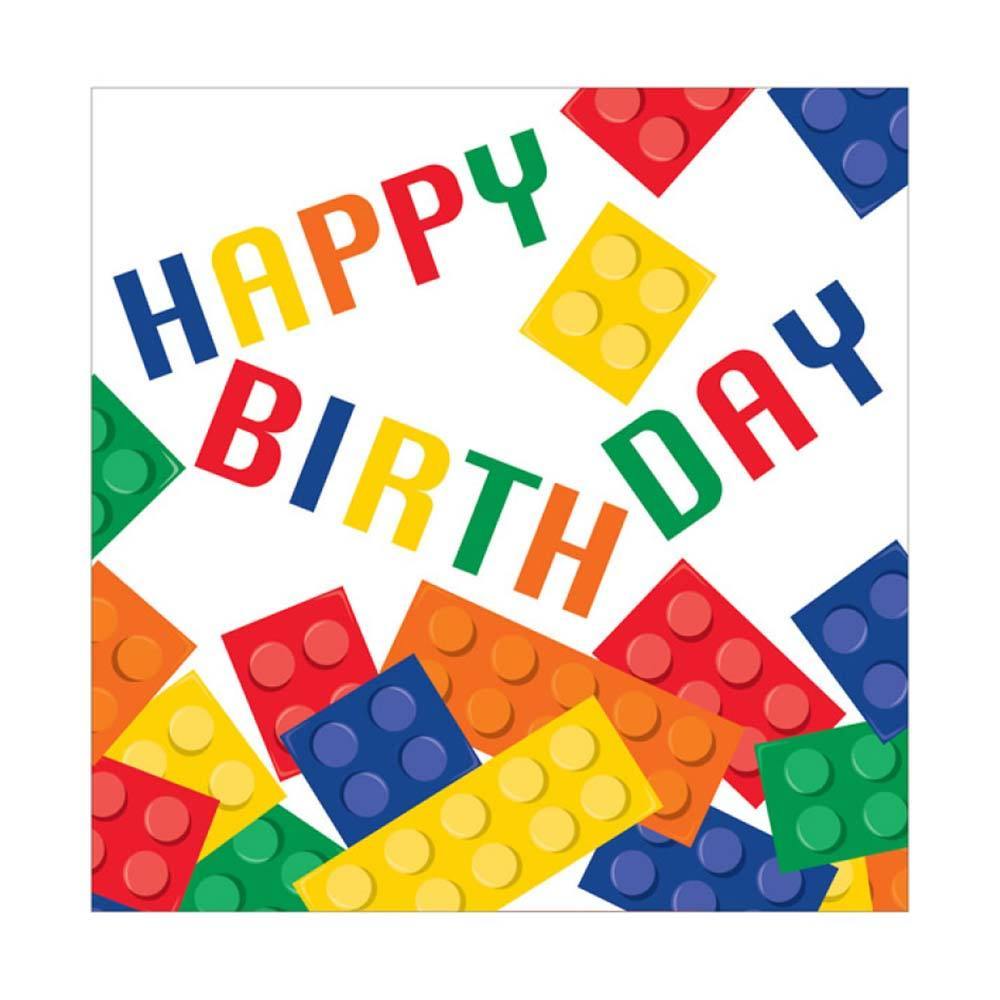 Lego Happy Birthday Napkins NZ | The Party Room