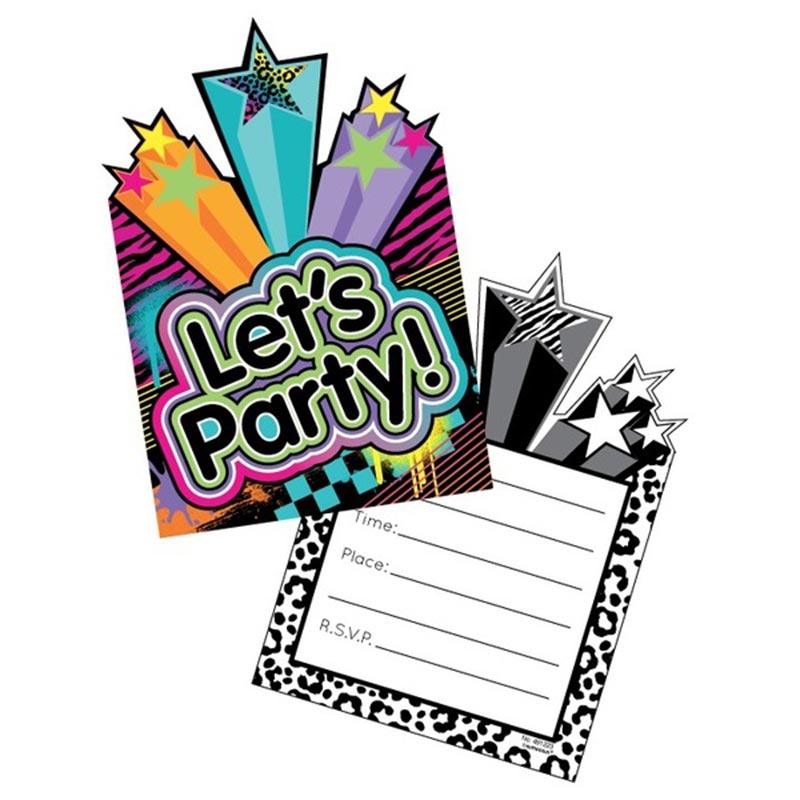 Totally 80's Invitations 8pk - The Party Room