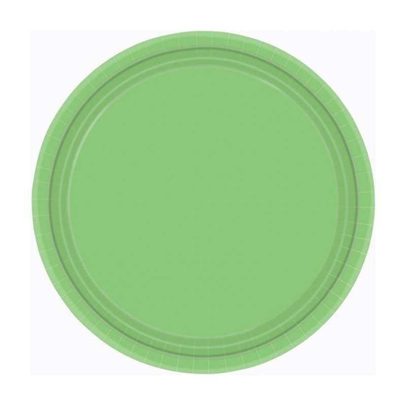 Lime Green Plates 20pk - The Party Room