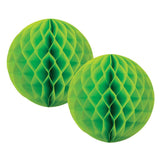 Lime Green Honeycomb Balls 15cm 2pk