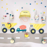 Dump Truck Plates 8pk - The Party Room