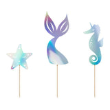 Iridescent Mermaid Cake Toppers