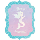 Mermaid Iridescent Invitations 8pk