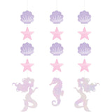 Mermaid Shine Iridescent Hanging String Cutouts