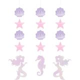 Mermaid Shine Iridescent Hanging String Cutouts - The Party Room