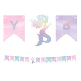 Mermaid Shine Iridescent Happy Birthday Banner