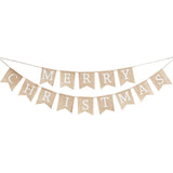 Hessian Burlap Merry Christmas Bunting - The Party Room