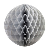 Metallic Silver Honeycomb Balls 25cm - The Party Room