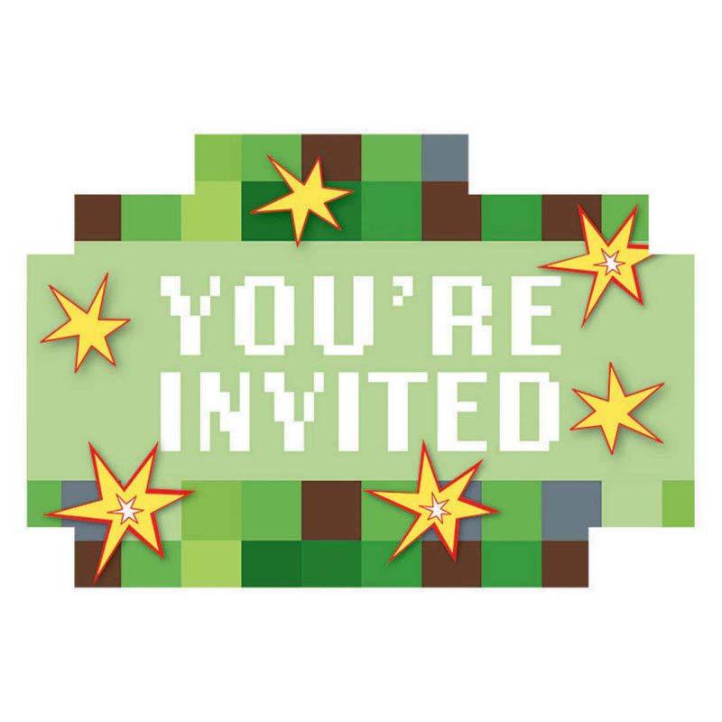 TNT Party Invitations, Minecraft Party NZ