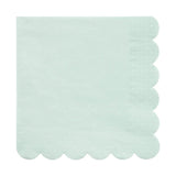 Mint Sorbet Scalloped Napkins 20pk - The Party Room
