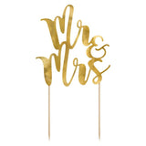 Gold Mr & Mrs Cake Topper - The Party Room