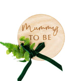 Botanical Baby Wooden Mummy To Be Badge - The Party Room