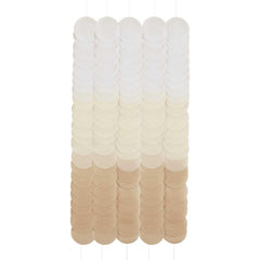 Neutral Ombre Tissue Paper Disc Party Backdrop - The Party Room