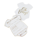 Gold Foiled Baby Shower Advice Cards 10pk - The Party Room