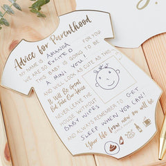 Gold Foiled Baby Shower Advice Cards 10pk - The Party Room