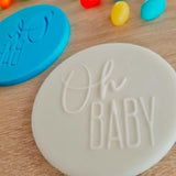 Oh Baby Raised Fondant Stamp - The Party Room