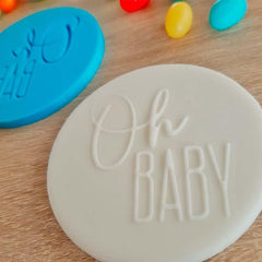 Oh Baby Raised Fondant Stamp - The Party Room