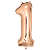 Rose Gold Giant Foil Number Balloon - 1 - The Party Room
