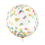 Rainbow Confetti Print Orbz Balloon - The Party Room