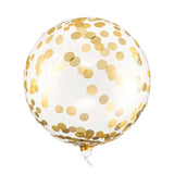 Gold Confetti Print Orbz Balloon - The Party Room