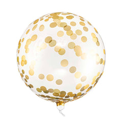 Gold Confetti Print Orbz Balloon - The Party Room
