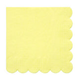 Pale Yellow Scalloped Napkins - The Party Room