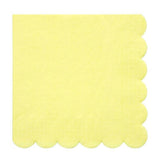 Pale Yellow Scalloped Napkins 20pk